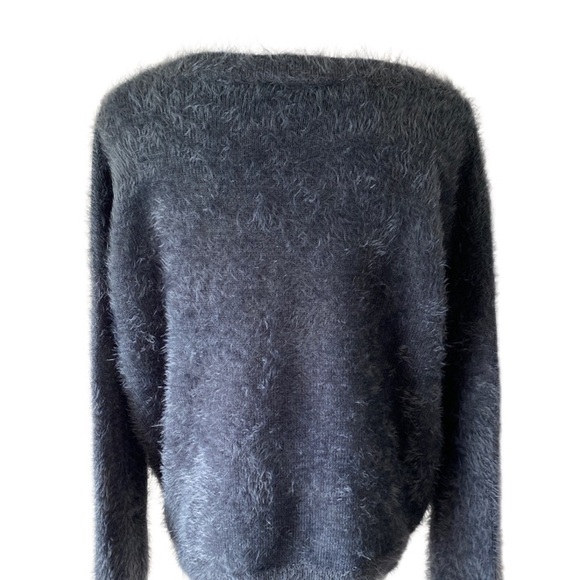 Cyrus V neck acrylic sweater charcoal grey size L - Picture 2 of 5